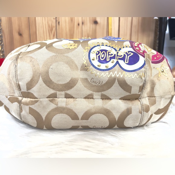💜Coach Poppy Multicolor Signature Hobo Bag - Picture 11 of 16